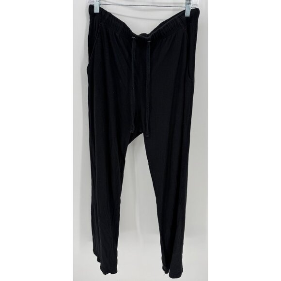 tashi Black Drawstring Elastic Waist Sweat Pants With Pockets - Picture 2 of 9